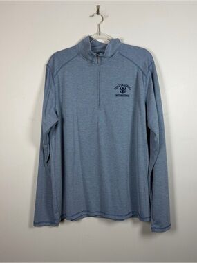 Royal Caribbean International Cruise Blue Quarter 1/4 Zip Pullover Sweatshirt XL